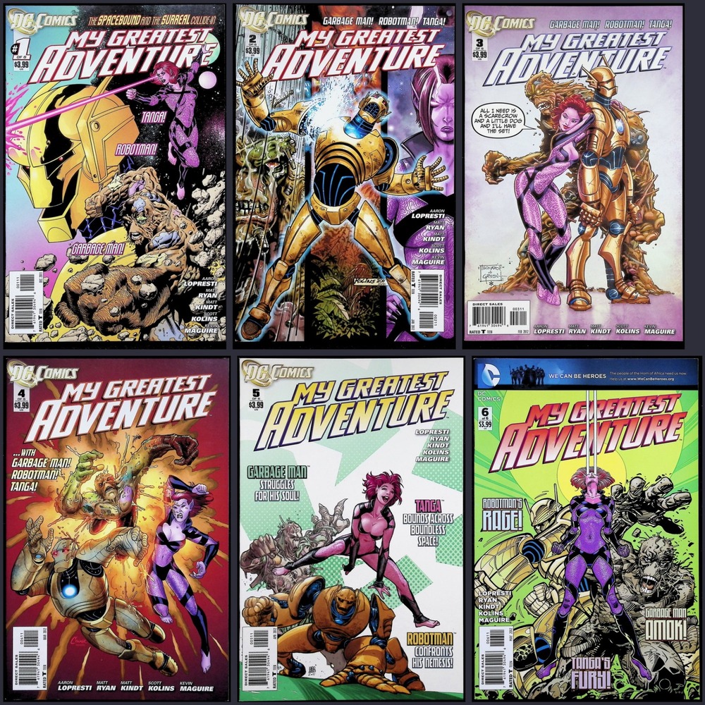 DC Comics Comic Lot My Greatest‎ Adventure #1-6 Complete Series Robotman Tanga
